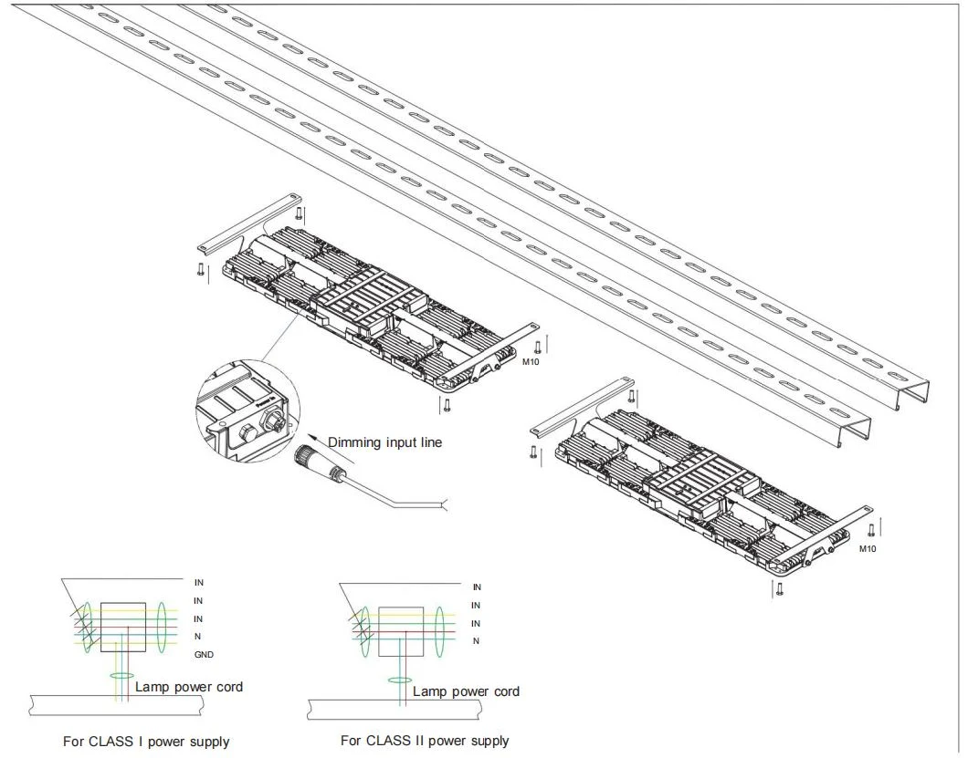 LED防災灯 トンネルライト IP67 防水IK10 トンネル地下駐車場用 300W/350W/400W/480W 9
