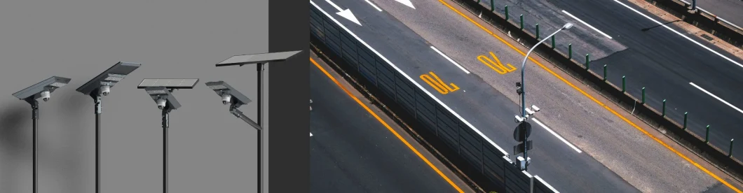 IP66 屋外LED太陽光路灯 IR/モーションセンサー セキュリティ CCTVカメラ 0