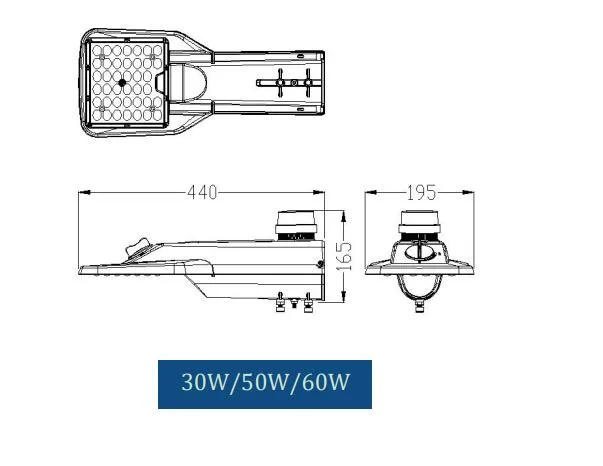 200W/210W/240W LED道路路灯 自浄機能付き 庭園駐車場 広場 壁高速道路横断道路 3