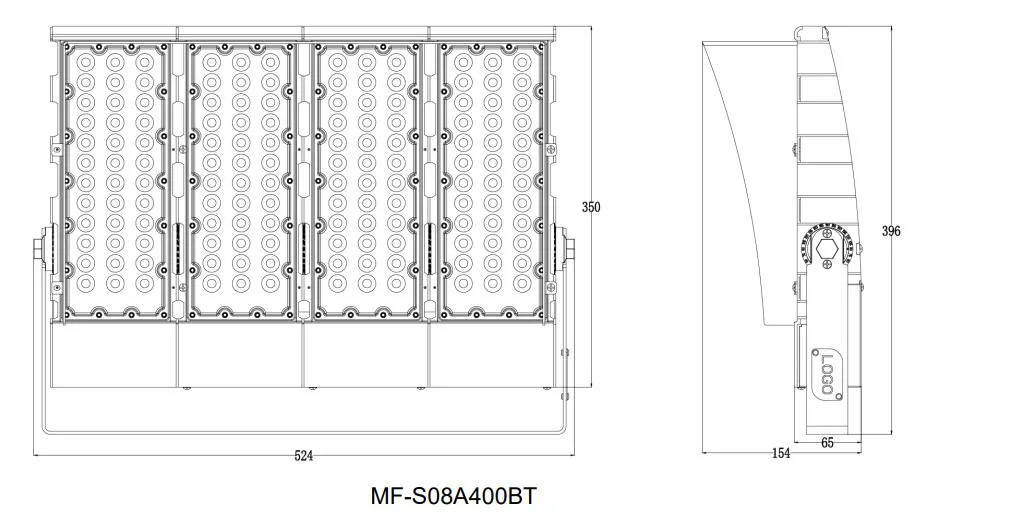 狭角LEDスタジアムライト IP67 屋外防水 200W 300W 400W 500W 9