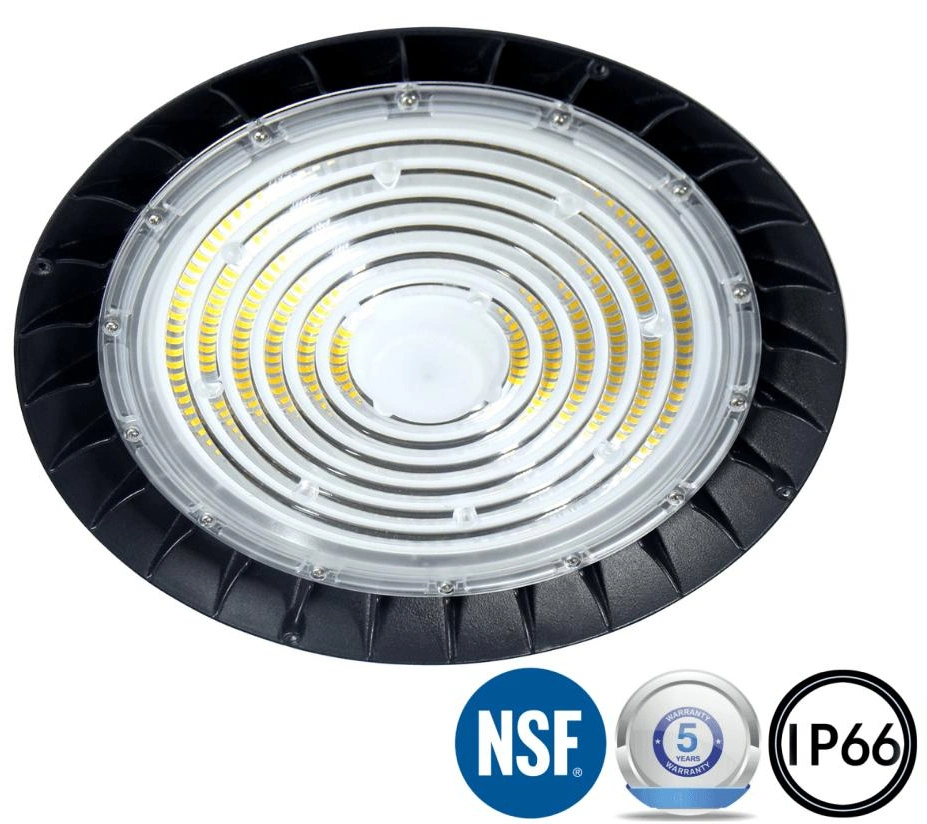 NSF 認定 UFO LED ハイベイライト IP66 清掃が簡単 60W 100W 150W 200W 8