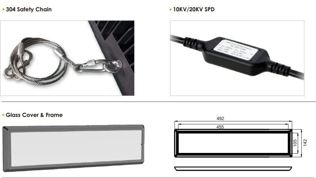 1500 ワット 高功率 LED スタジアムライト IP68 170lm/w LED モジュラー ディムブル 屋外照明 洪水照明 9