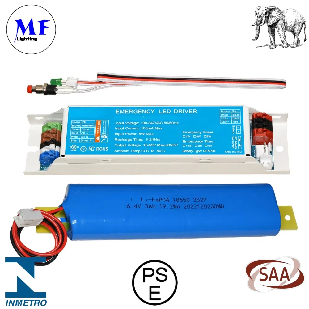 4W 6W 8W Li-FEP04 バッテリー LED 非常用ドライバー パニック非常用電源パック バックアップバラスト 非常灯キット パニックライトバラスト 2