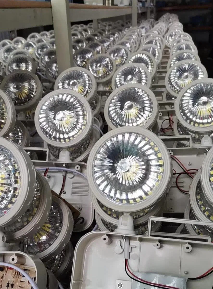 LED ダブルヘッド リチャージ可能な緊急ライト 学校 ホテル地下室 公共場所 13