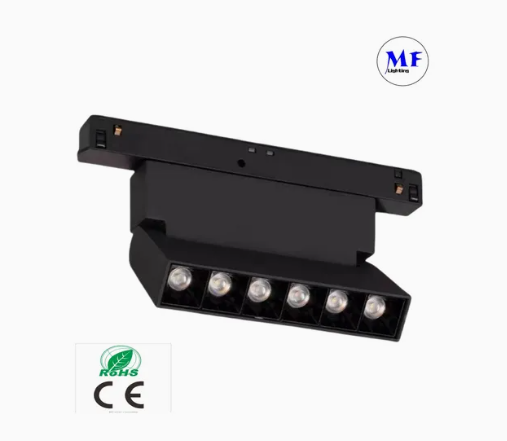 LEDトラック 線形ライト Ra 90+ プラスチック小売工業 黒白 スーパーマーケット 磁気形状のワークショップ ショップ 0