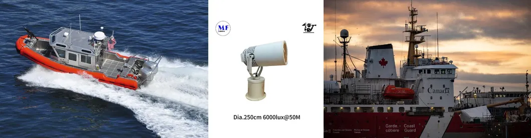 LEDスポットサーチライト 200W 300W IP66防水 スチール防錆 1000m 3000m 海洋船舶 船 ボート リモートサーチ 救助サーチライト 17
