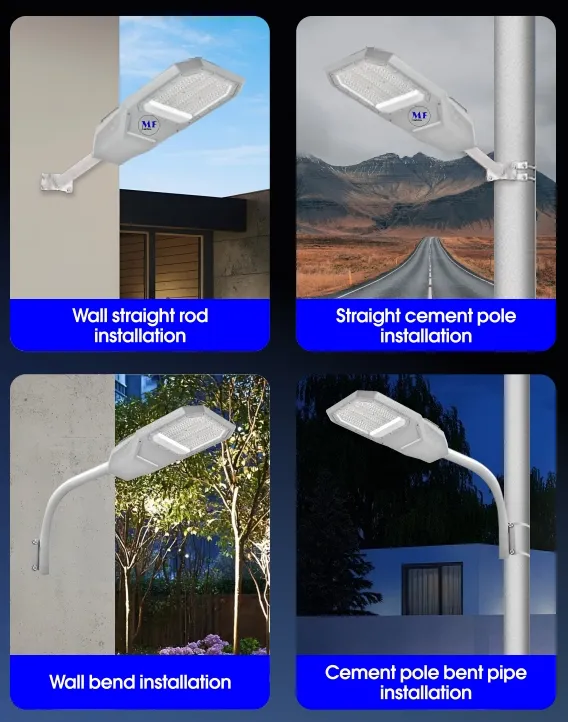 LED 太陽光ガーデンストリート 壁ライト アルミ 防水 200W IP65 Ik08 コンパクト 公園道 歩道 高速道路 9