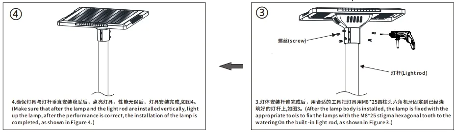 LED 太陽光ガーデンストリート 壁ライト 防水 40W IP65 Ik08 公園道 歩道 プラ校庭 5