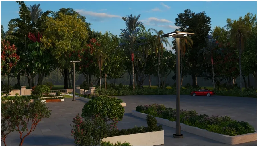 LED 太陽光ガーデンストリート 壁ライト 防水 40W IP65 Ik08 公園道 歩道 プラ校庭 7