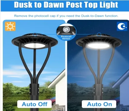 LED ガーデンライト 調節可能 防湿 IP65 150W 防水 140lm/W ブラック フェアリー 庭 芝生 ポスト トップ 0