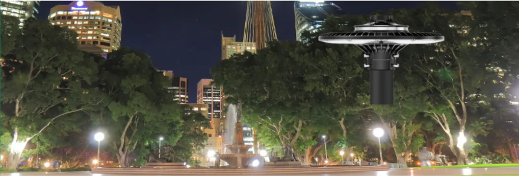 LEDガーデンライト 調節可能 150W IP65 防水内蔵 130lm/W 丸型 ブラック 庭 公園 庭 ポストトップ 13