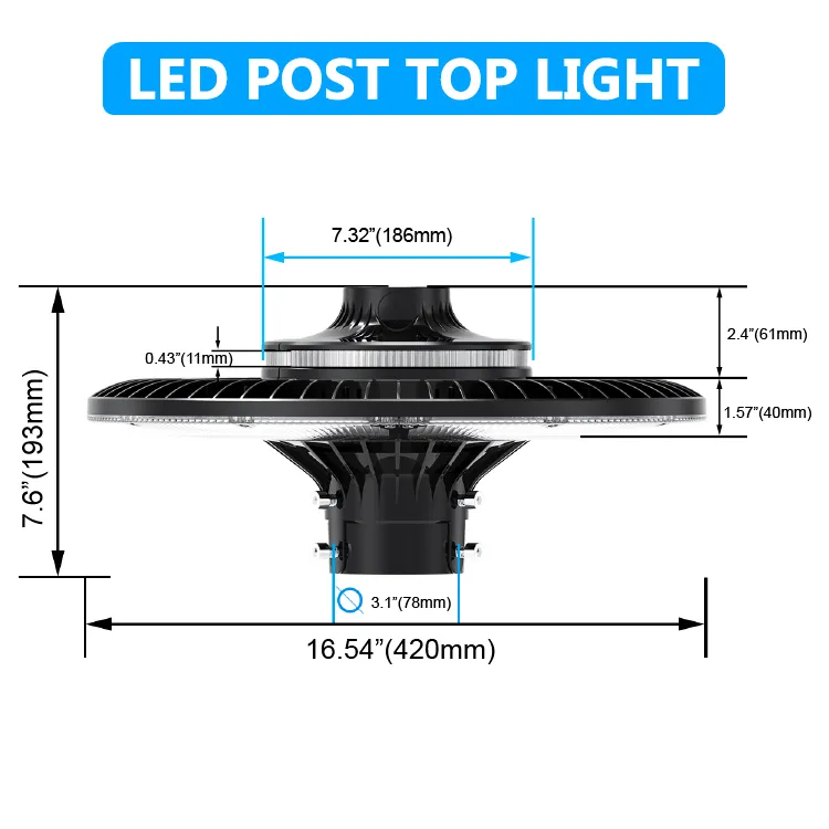 省エネLEDガーデンポストライトポールエリアライト 140lm/W スマートチューニング 200W 高速道路休憩所 スポーツ複合施設 ウォーターフロント遊歩道 5