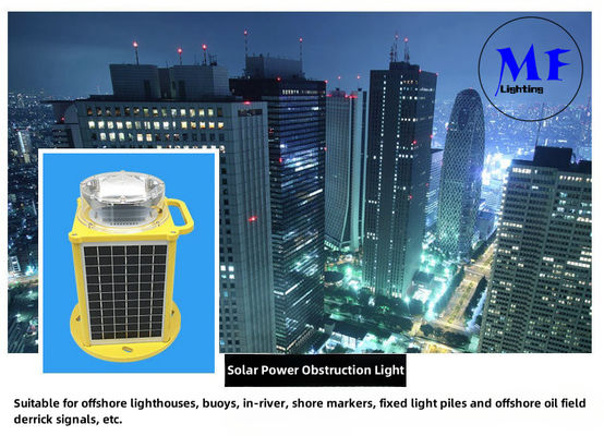 Solar Power LED Aviation Light Warning Light Type B With Red Green Yellow White Blue