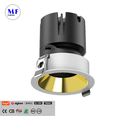 LED Down Light Spotlight Round Anti-glare 10W 20W 25W 120lm/W EIK07 ETL Driver 5 CCT Ajust Dali Dim COB