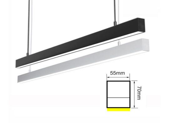 IK05 Suspended / Surface Mounted Linear LED Pendant Lighting With Seamless Connection