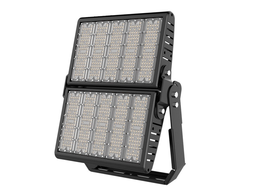 500W High Power Black Aluminum Outdoor Stadium Lighting , LED Sports Ground Floodlights
