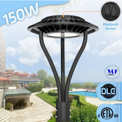 LED ガーデンライト 調節可能 防湿 IP65 150W 防水 140lm/W ブラック フェアリー 庭 芝生 ポスト トップ