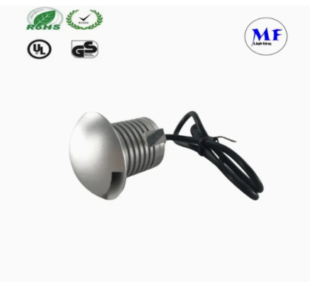 LEDステップライト シルバー 3W 12V IP65 パスウェイ ウォークウェイ スクエア 舗装 庭