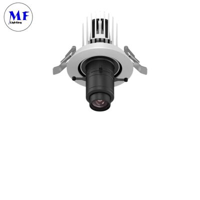 20W 調整可能なズーム LED 輪郭スポットライト ゴボ プロジェクター ジンバル トラック ライト、ダイナミックな照明効果のための Tridonic ドライバー付き