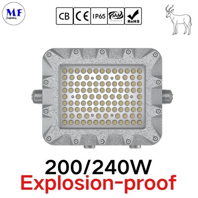 ATEX LED 防水灯 ゾーン 1 ゾーン 2 アルウ.防水 300W 400W IP66 Ik10 荒い 産業用鋼鉄 発電所 アルコール オイル ガス