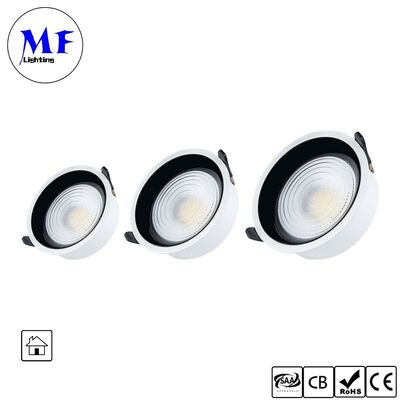 7W CRI90 160lm/W スポットダウンライト トリアック /0-10V/ダリ-2 調度可能な幅光角 120° 6INCH/8INCH 商用スペースのためのリセス抗輝光LEDダウンライト