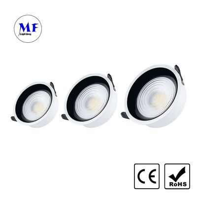 工場価格 商用 室内 収納式 LED ダウンライト 鋳型 アルミニウム アンチ ブレア IP20 60W 調節可能 CCT 調節可能 ツイア ジグビー DALI 0-10V トリアック 天井ライト