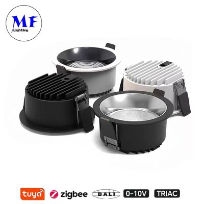10W 160lm/W Recessed LED Down Light  Triac /0-10V/Dali-2 Dimmable CRI9 Wide Beam angle 120° 8INCH/10INCH Recessed Anti-glare LED Down light for Commercial Spaces
