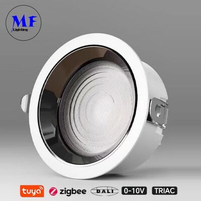 40W 160lm/W リセス LEDダウンライト トリアック /0-10V/ダリ-2 調光可能な幅光角 120° 8INCH/10INCH 高電力 80W 商用スペースのための反輝光 LEDダウンライト