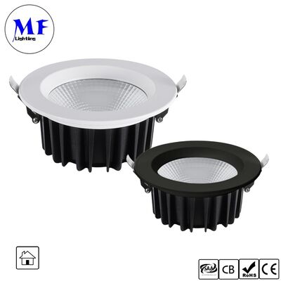5W 100lm/W スポットダウンライト トリアック /0-10V/ダリ-2/トゥイア ジグビー 調光可能なビームアングル 60° 収縮した反光COB LEDダウンライト 商用および住宅用