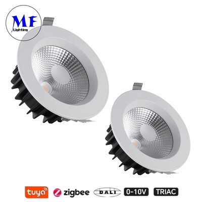 35W 100lm/W LEDスポットダウンライト 反点光 CCT 調節可能な CRI90 トリアック /0-10V/ダリ-2/チューヤ ジグビー 調節可能なビームアングル 60° 商用・住宅用 COB