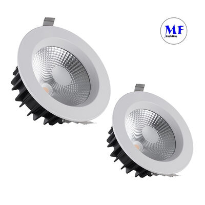 工場価格 スプリングクリップ取り付け 40W COB ダウンライト 2700-6000K 調色調光 高演色Ra90 トライアック 0-10V Dali-2 Dali Dt8 Tuya Zigbee 調光可能 ダウンライト