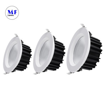 工場価格 COB LED 収納ダウンライト IP40 ミルキー PC ディフューザー 60° ビームアングル トライアック 0-10V ダリ-2 ダリ Dt8 ツヤ ジグビー ディムブル 10W ダウンライト